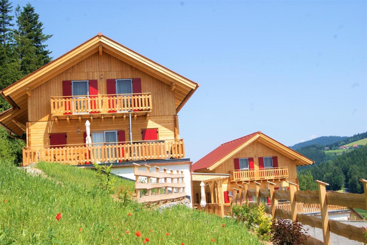 Chalet mit Sauna, Hot Pot und Kamin, ruhige Lage am Waldrand Pöllauberg Exterior foto